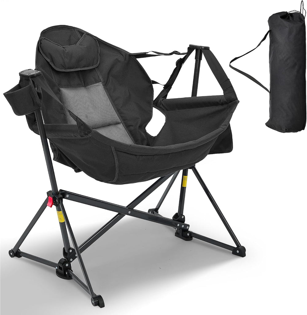 Ainfox Hammock Camping Chair, Foldable Portable Rocking Chairs for Adults Out...
