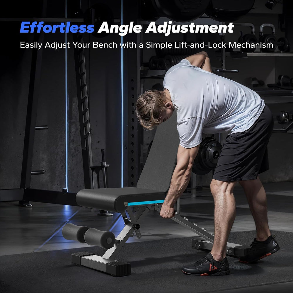 MERACH Weight Bench, Foldable Weight Benches for Home Gym with 990 LBS, Adjus...