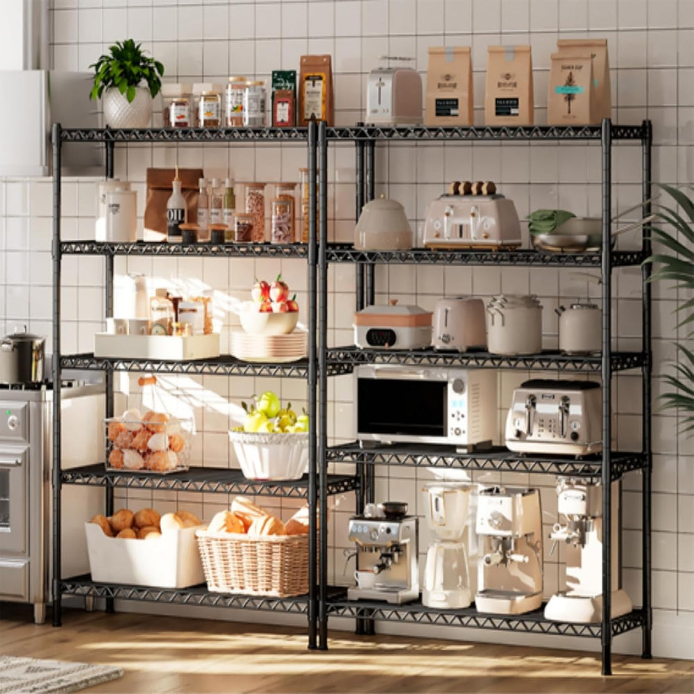 REIBII 72''H Metal Shelving 5-Tier Storage Shelves,1100lbs, Kitchen P...
