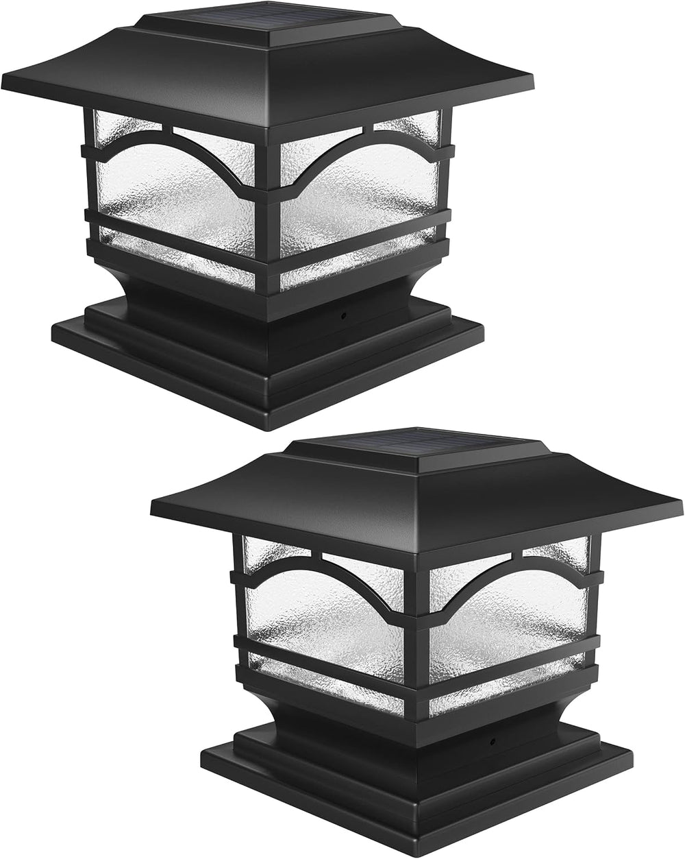 Davinci Lighting Premium Solar Outdoor Post Cap Lights - 4x4 5x5 6x6 - Bright...