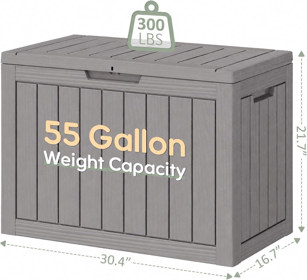 55 Gallon Package Delivery Box for Outside, Waterproof Storage Box with Locka...