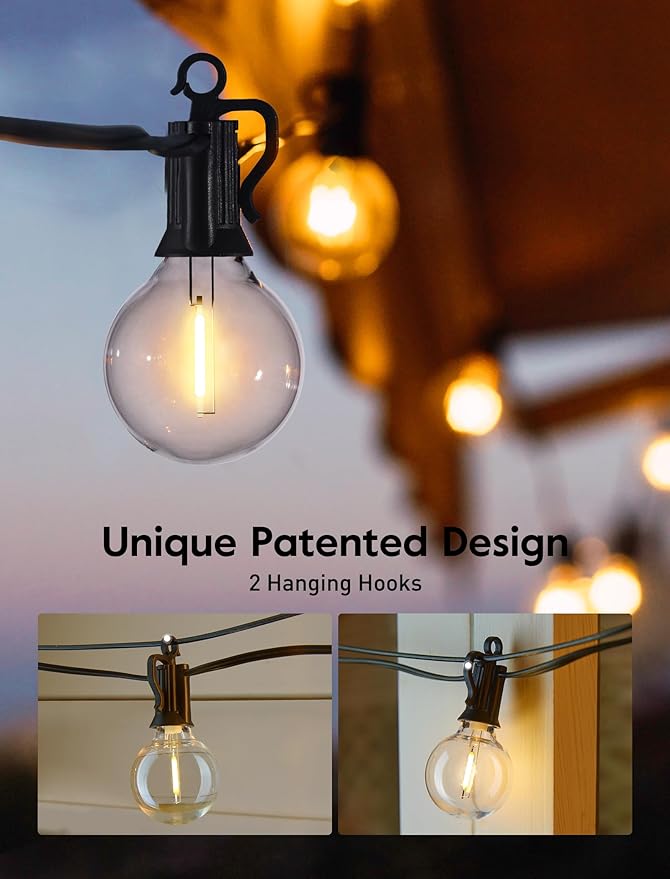 Brightown Outdoor String Lights 69 Feet G40 Globe Patio Lights with 32 Edison...