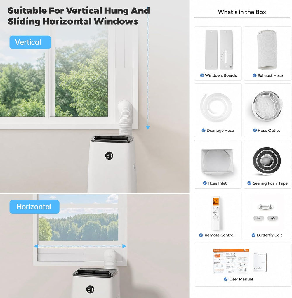 14000BTU Portable Air Conditioners, Floor Stand Portable AC Unit