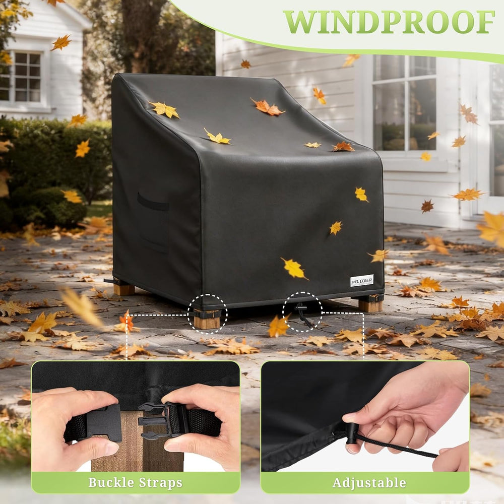 MR.COVER 900D Outdoor Chair Covers Fits Chair Up to 32" W 37" D 35&...
