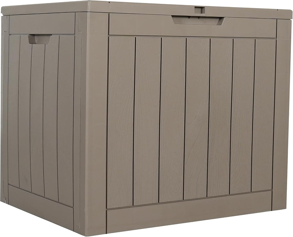 BTEXPERT Indoor Outdoor Storage Box, 30 Gallon Resin Deck Container for Packa...