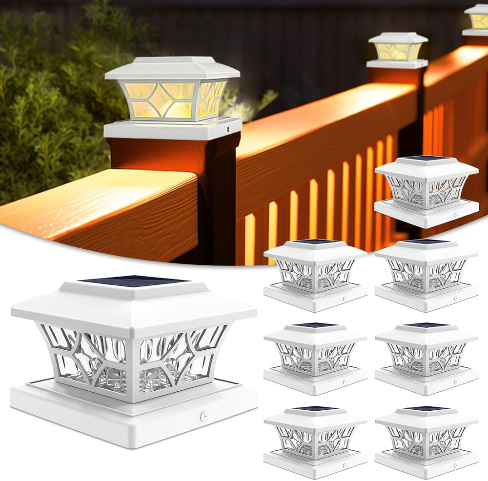 VOLISUN Solar Post Cap Lights Outdoor, Solar Powered Fence Cap Lights for 4x4...