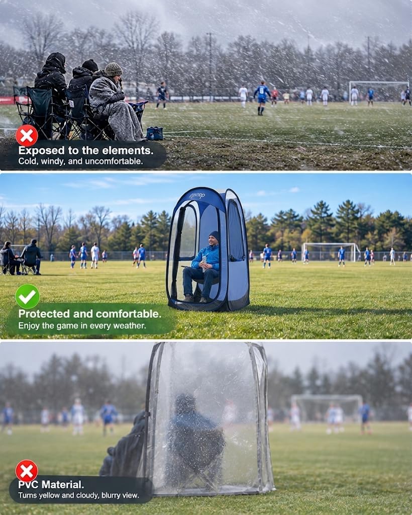 Sports Tent Pop Up Shelter: Flycoop 37" L x 37" W x 63" H Weat...