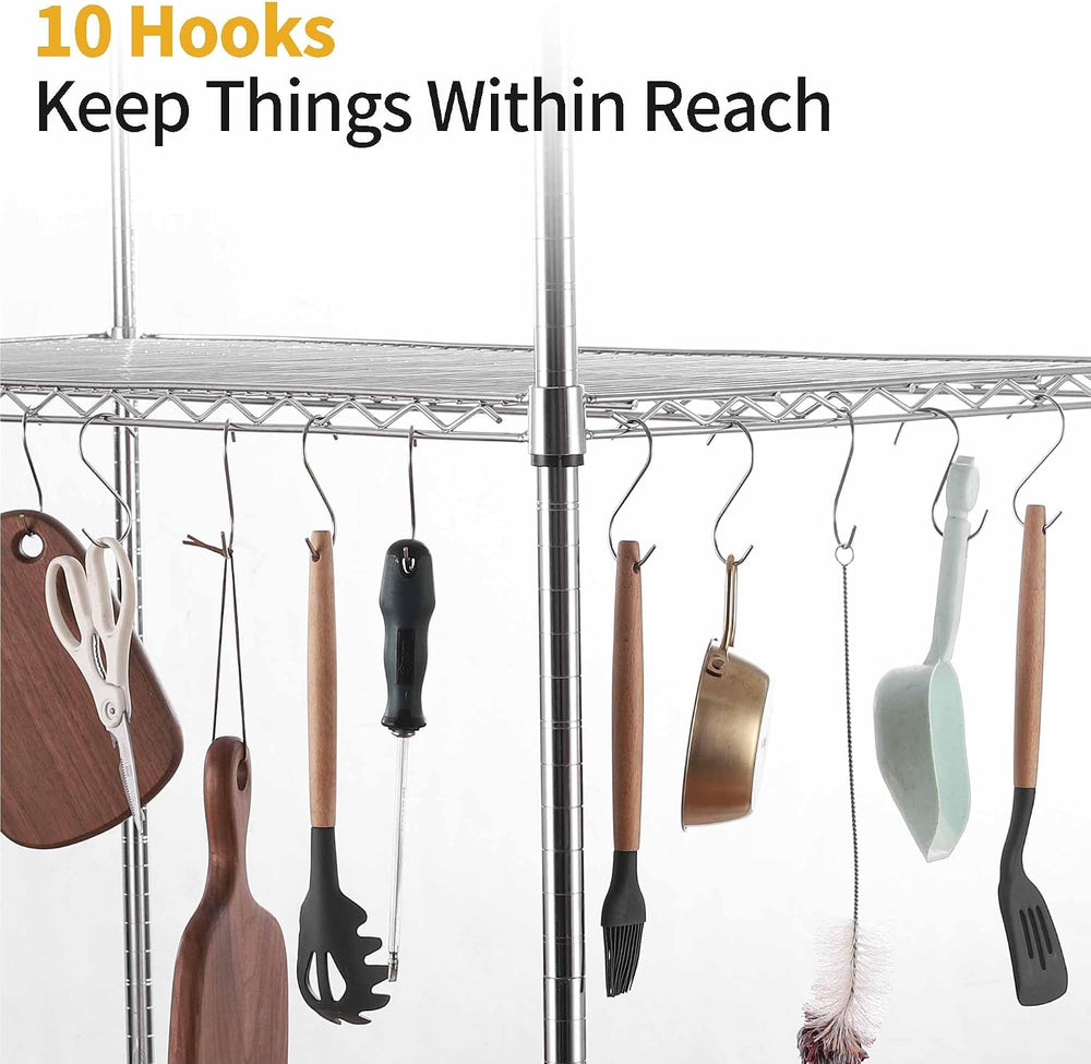 Rolling Shelves With Wheels Storage Rack With Wheels Wire Racks Rolling Wire ...