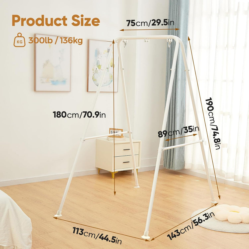 Foldable Hammock Stand, Portable Chair Stand, Heavy Duty Folding Frame for In...