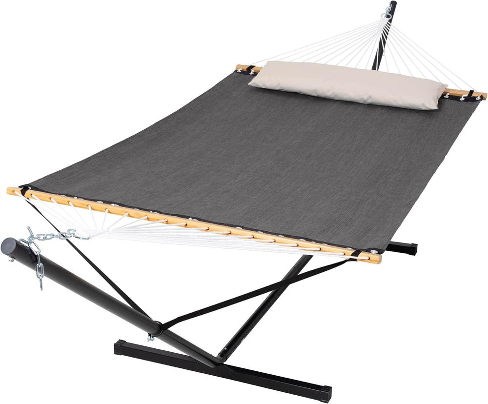 SUNCREAT Hammocks for Outside with Stand, 450 lbs Capacity, Dark Gray