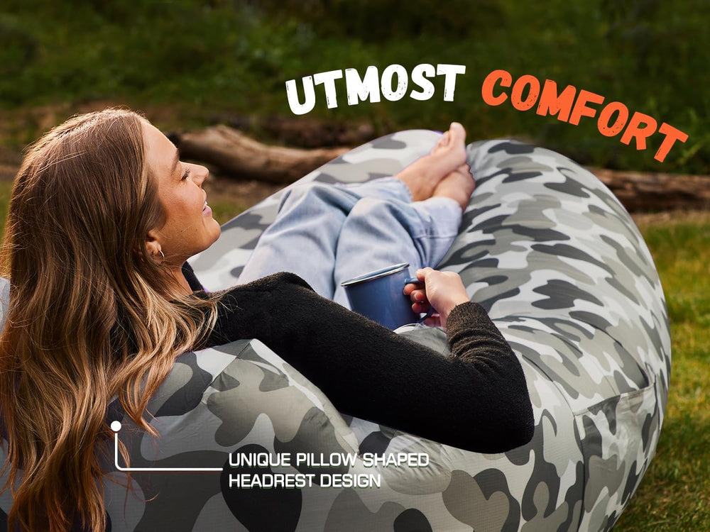 WEKAPO Inflatable Couch Air Lounger Chair - Camping & Beach Accessories, ...