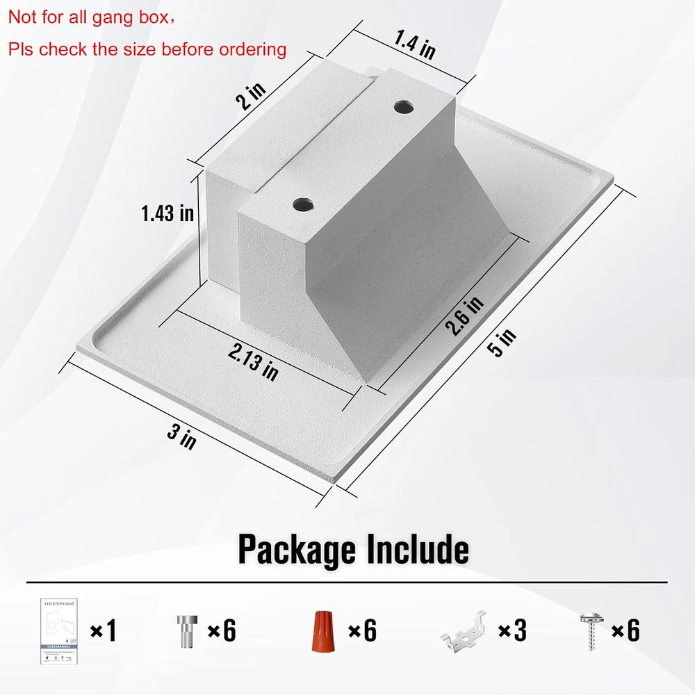 LED Step Light Outdoor Indoor Stair Lights 12V Low Voltage 3000K/4000K/5000K ...