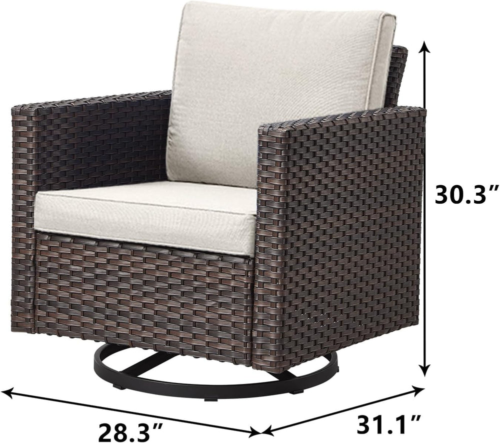 Luxury Outdoor Patio Swivel Rocker Chairs - Wicker Patio Swivel Rocking Chair...