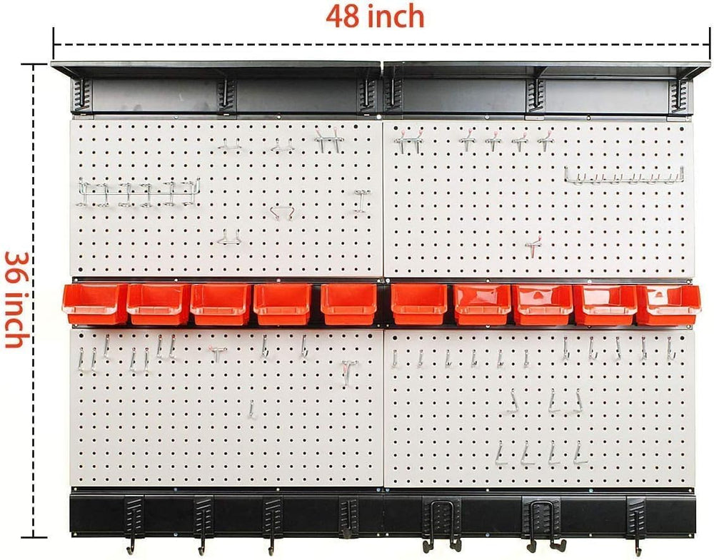 Pegboard Wall Organizer, 48 X 36 inch Garage Storage Pegboard