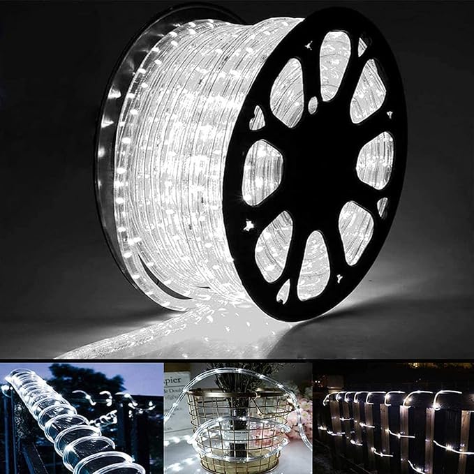 50ft 360 LED Rope Lights Outdoor, Connectable and Flexible Tube Lights with 8...