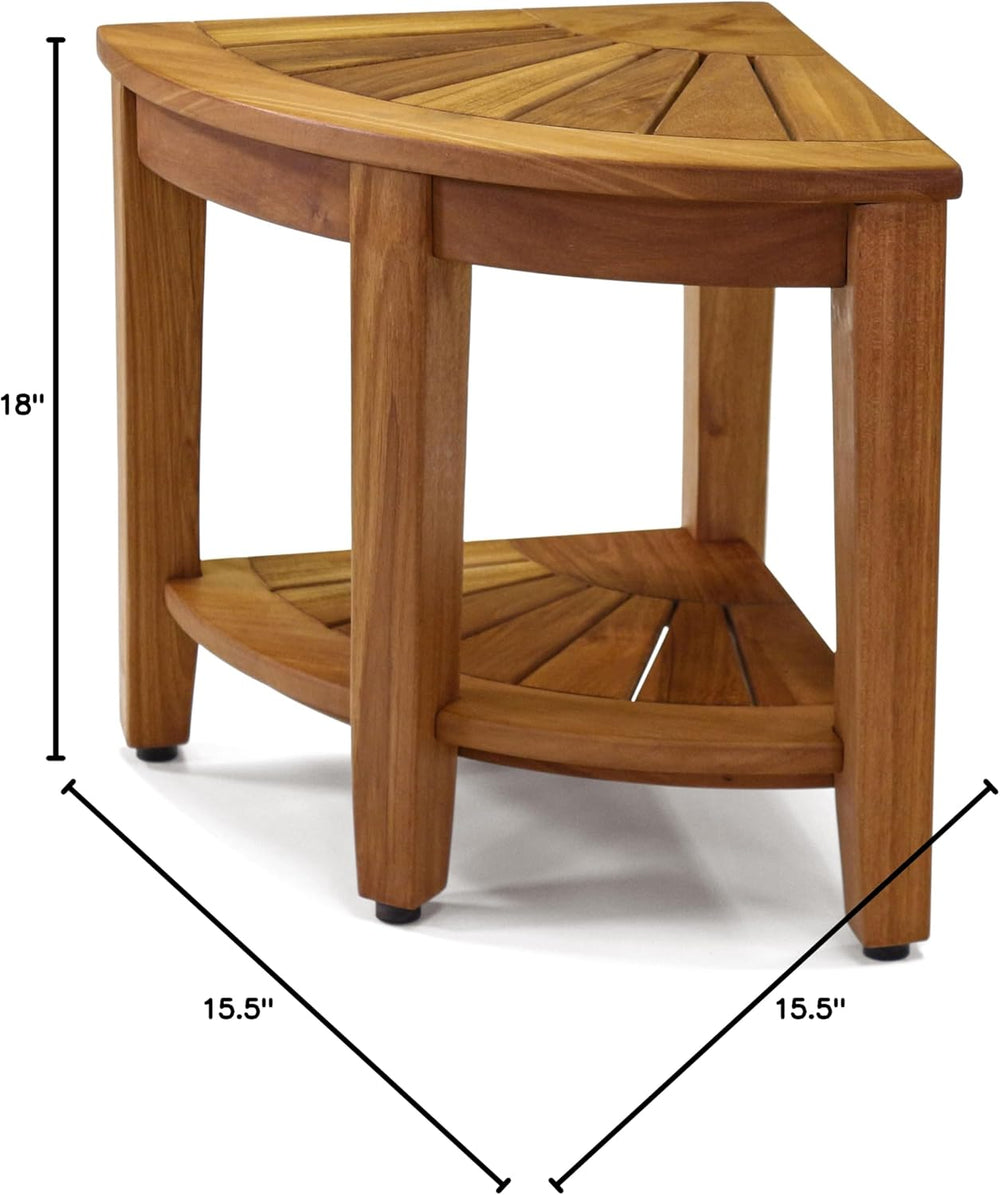 AquaTeak Kai Corner 15.5" Teak Shower Bench