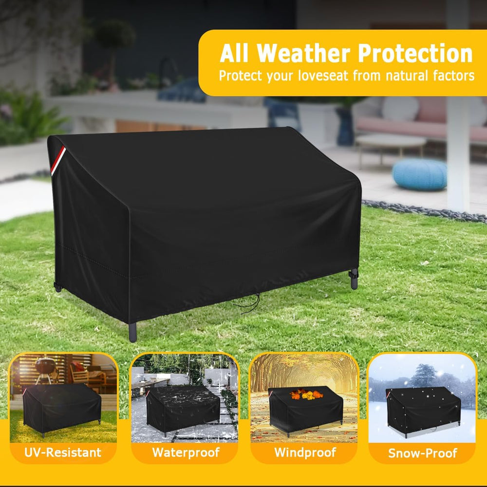 Outdoor Waterproof Sofa Loveseat Glider Cover, 70" L x 38" W x 35&q...
