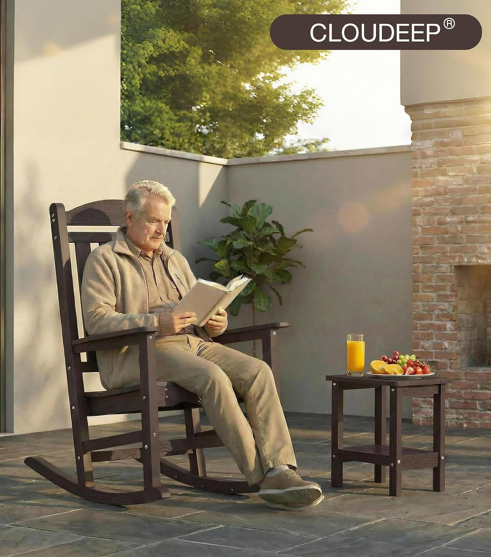 Oversized Outdoor Rocking Chai, Adirodnack Patio Rocker Heavy Duty