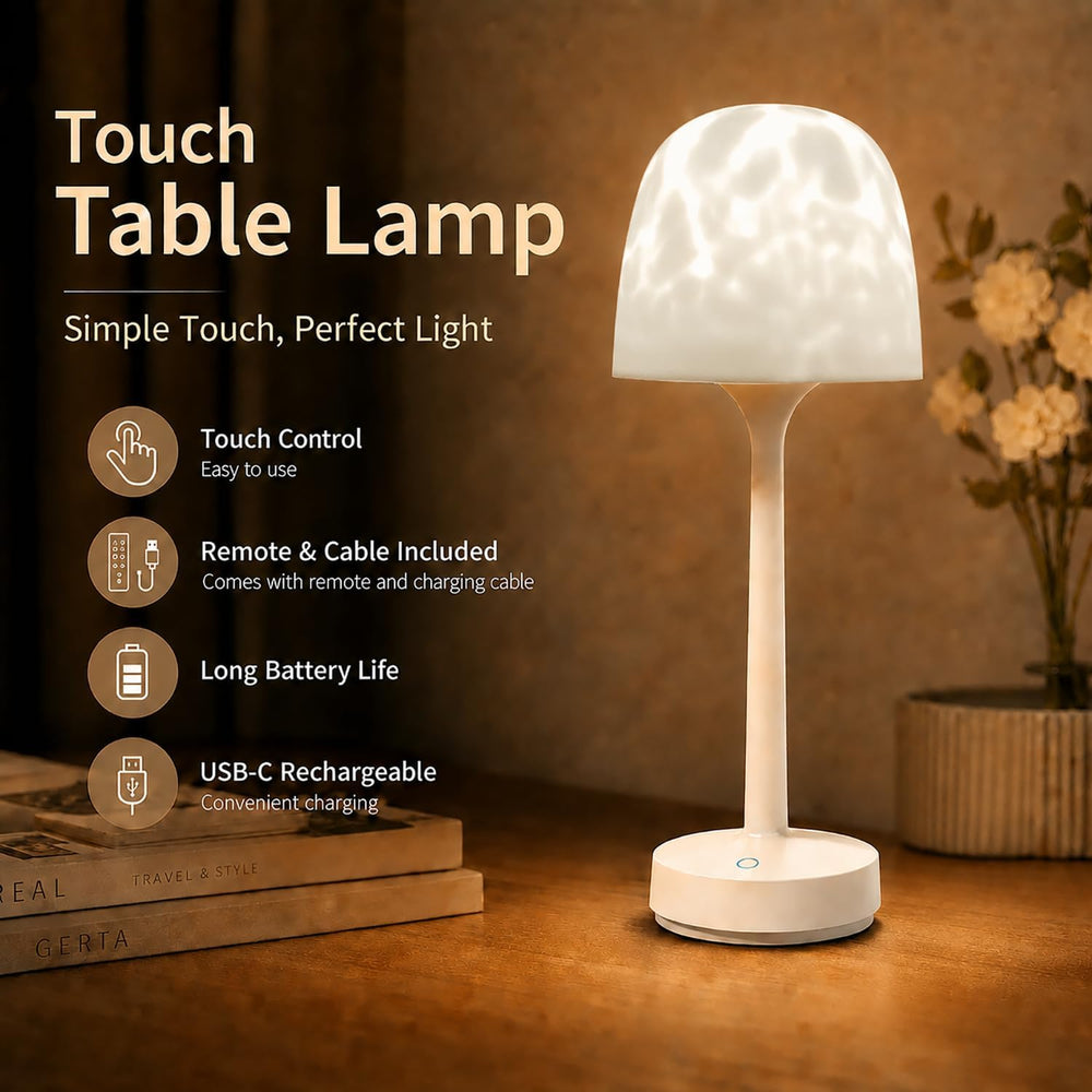 2-Pack Shower Lamp Waterproof Ocean Wave Projection Outdoor Table Lamps