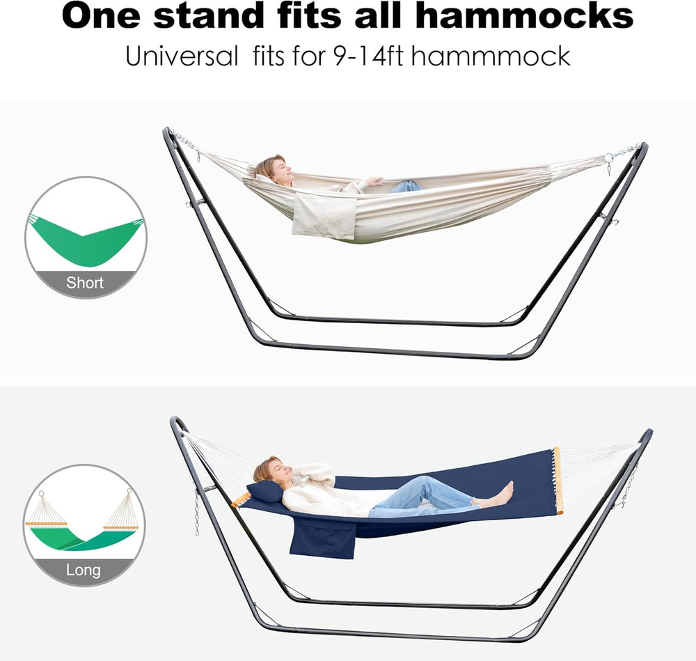 gafete Hammock Stand for Outside, Fits 9-14ft Hammock, 600 lbs Capacity