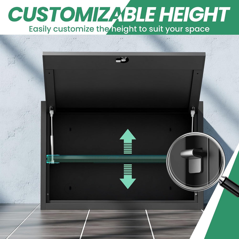 Metal Wall Cabinet, Garage Wall Cabinet with Adjustable Shelf for Garage, Too...