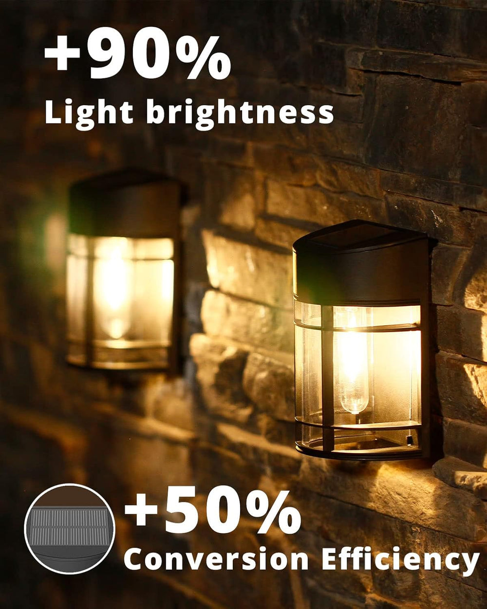 Solar Fence Lights, 8 Pack Deck Light Waterproof Solar Outdoor Lights for Gar...