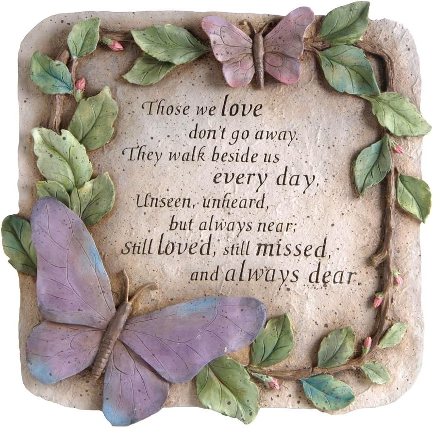 Evergreen Those We Love Don't Go Away Garden Memorial Stone | Outdoor Saf...
