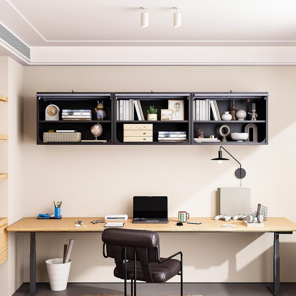 Metal Wall Cabinet with Locking Door and Shelf, Hanging Garage Cabinets with ...