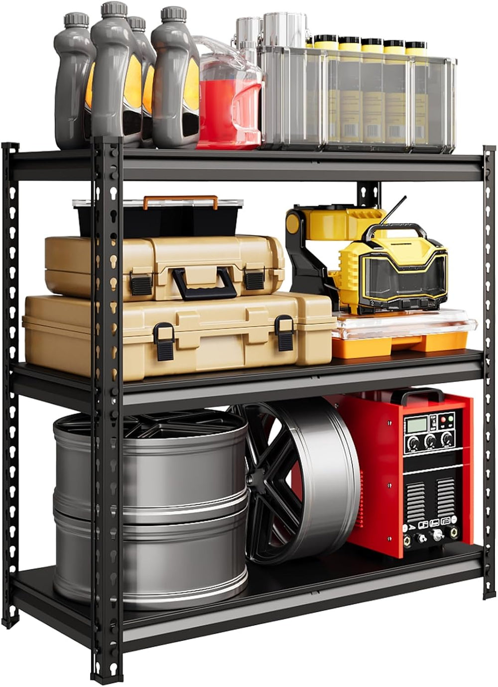 Garvee 3 Tier Steel Garage Storage Shelves, 36" W x 18" D x 36&quot...