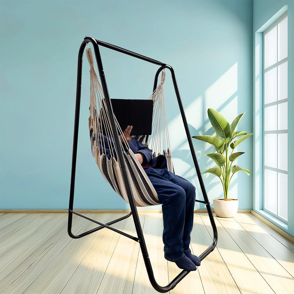 Hammock Chair with Stand,Hammock Chair Stand with Hanging Swing Chair Include...