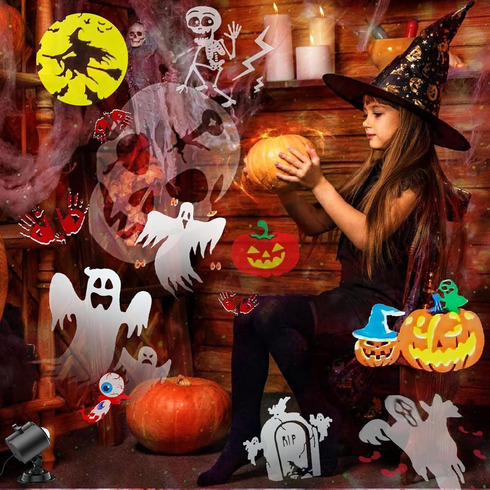 Brighter Halloween Projector Lights, 2026 Upgraded Halloween Decorations Holi...