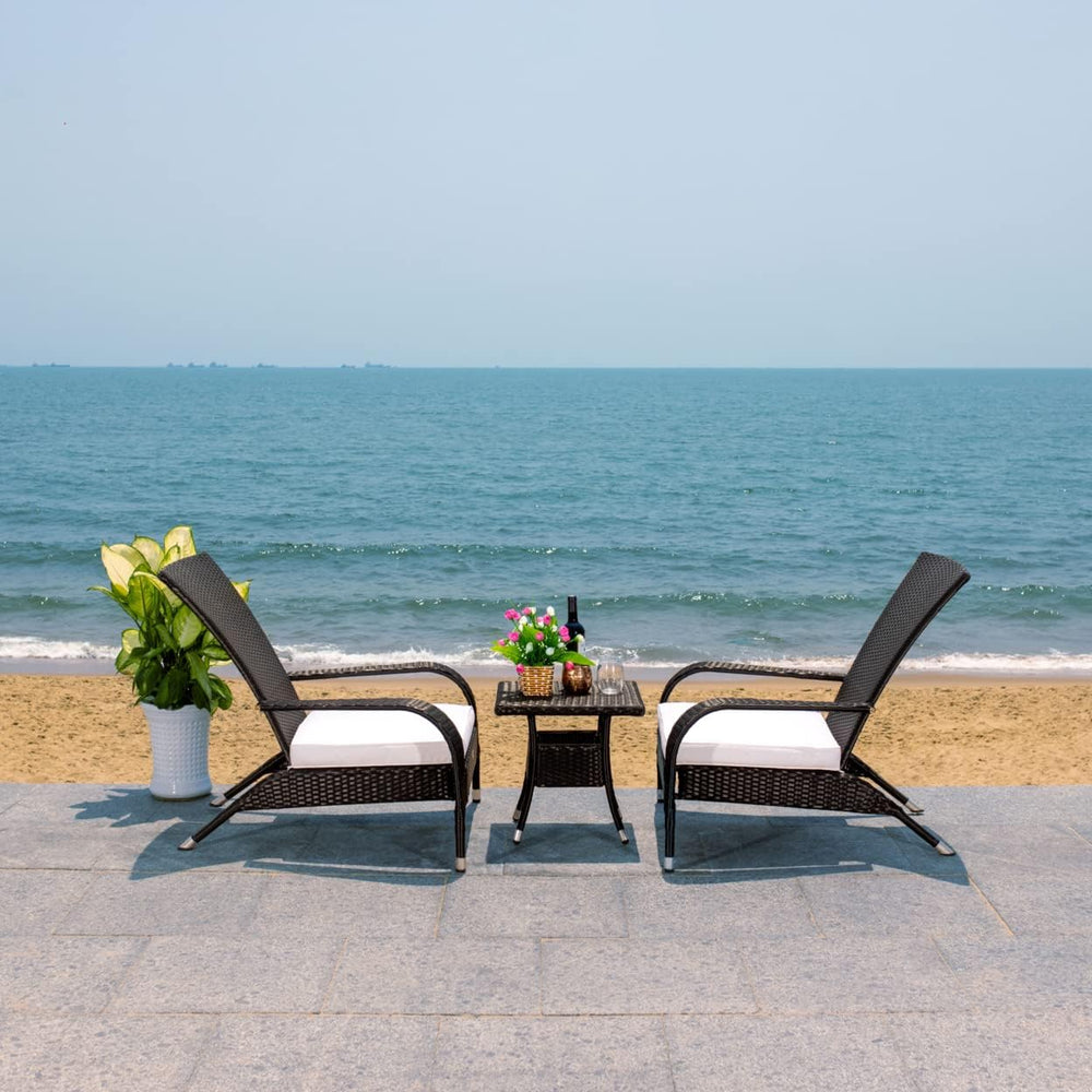 SAFAVIEH Outdoor Edna 3pc 3-Piece Patio Sectional Sofa Set, 19.7" PAT7719A