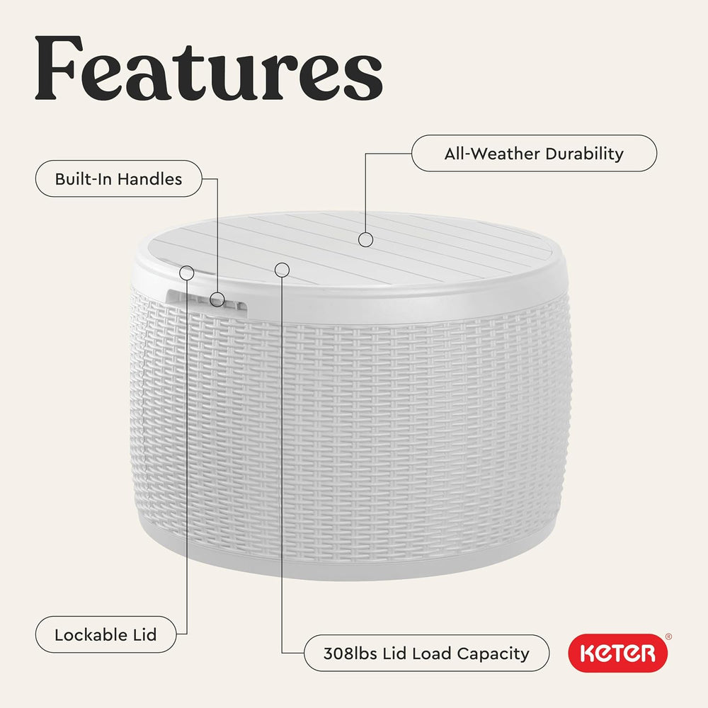 Keter Circa 37 Gallon Resin Deck Box Stool