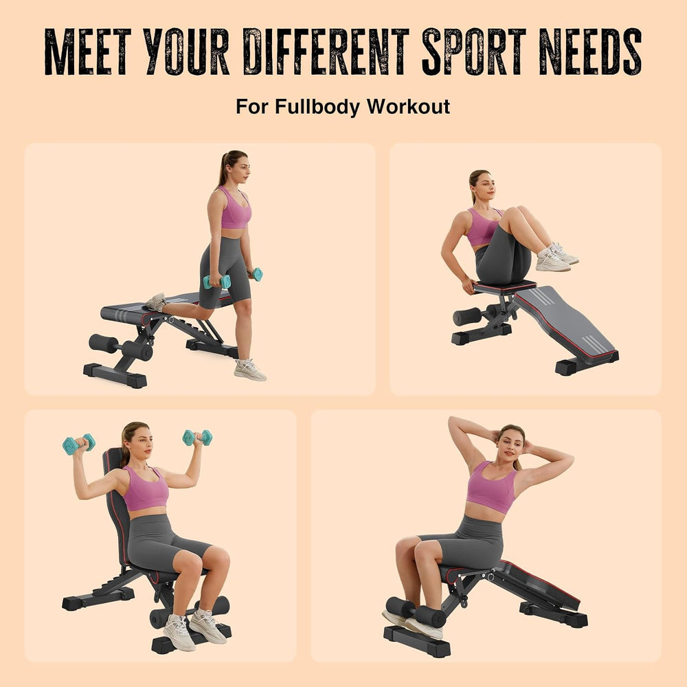 Multi-Function Compact Weight Bench Set Home Gym