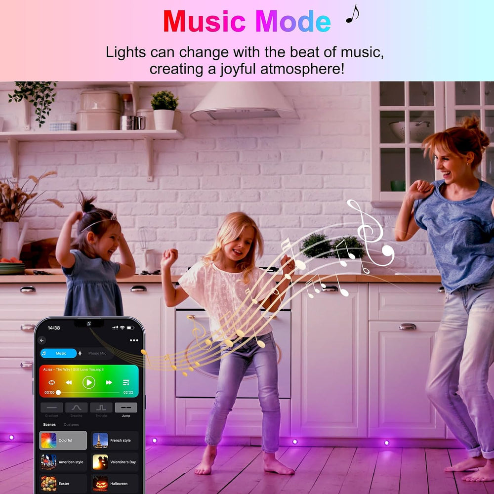 LED Deck Lights Kit, 30 Pack Φ1.22" Low Voltage WiFi Smart Recessed RGBW...