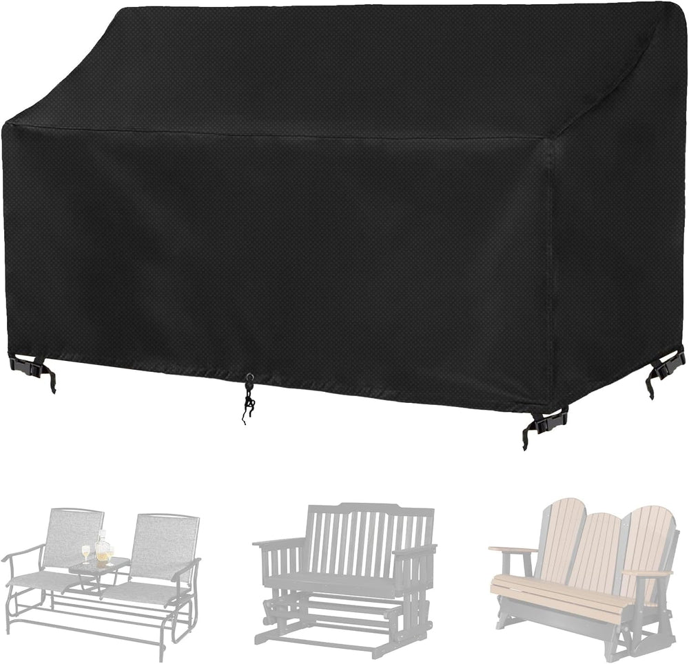 2-Person Outdoor Glider Bench Cover Waterproof,Double Patio Gliders Rocking C...