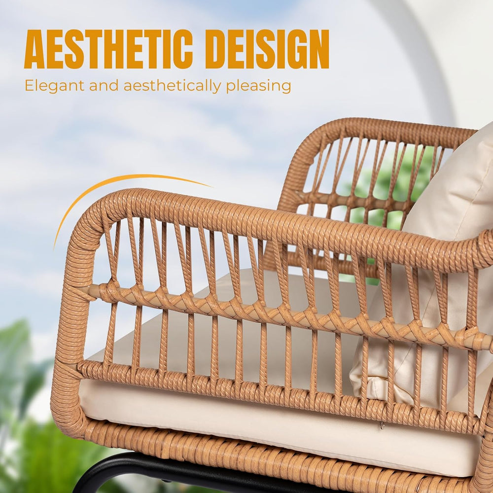PROHIKER 3 Pieces Outdoor Wicker Bistro Patio Furniture Set, Porch Furniture ...