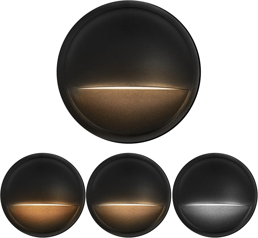 LED Low Voltage Deck Lights Outdoor Waterproof,6-Pack 3CCT Deck Lighting Fixt...