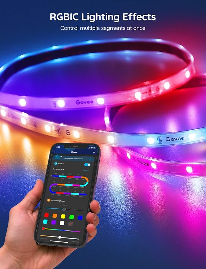 Govee Outdoor LED Strip Lights, 65.6ft Smart Led Strip Lights Work with Alexa...