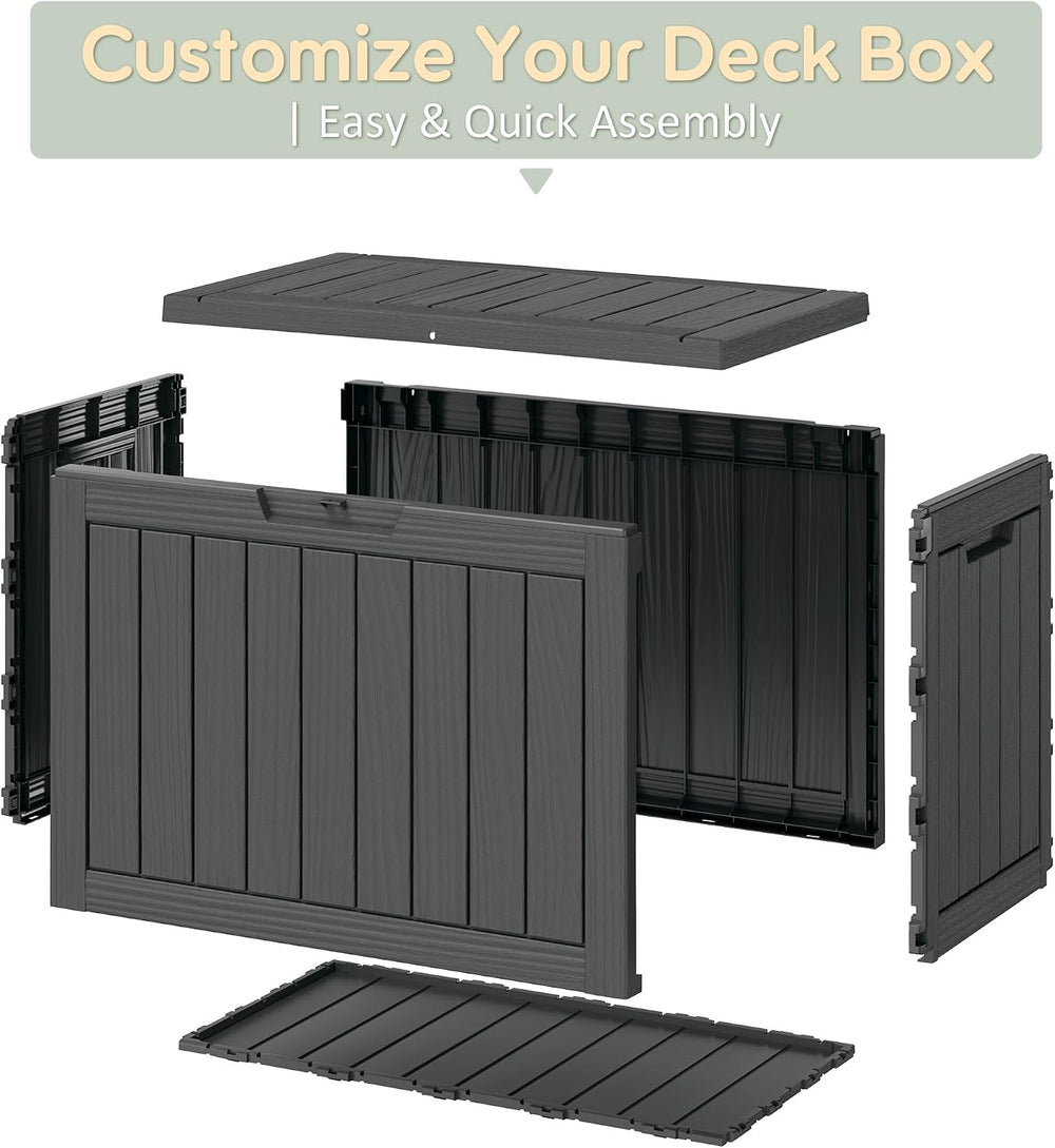 55 Gallon Package Delivery Box for Outside, Waterproof Storage Box with Locka...