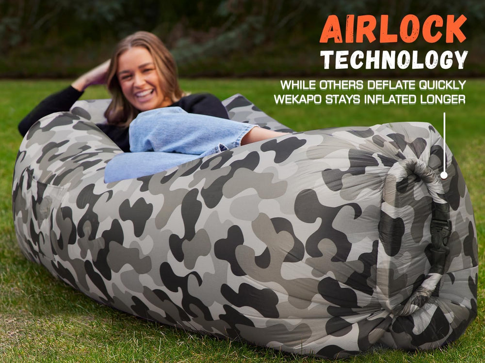 WEKAPO Inflatable Couch Air Lounger Chair - Camping & Beach Accessories, ...