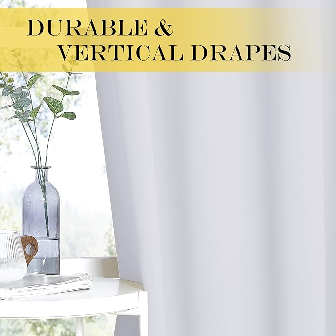 NICETOWN Sliding Room Divider for Space - Wide Width Thermal Drapes, Absorb N...