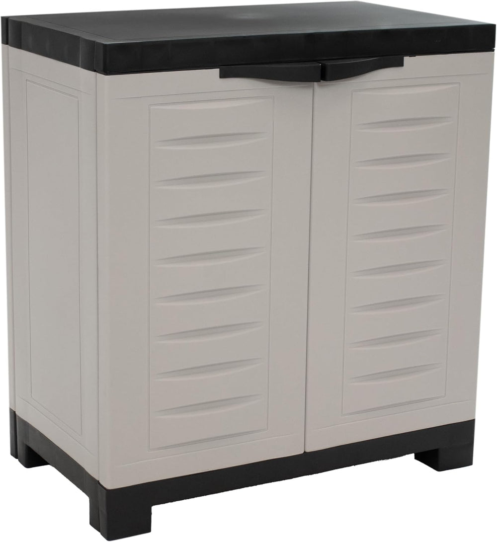 Sunnydaze 25.5" Garage Storage Cabinet with Adjustable Shelf, Gray