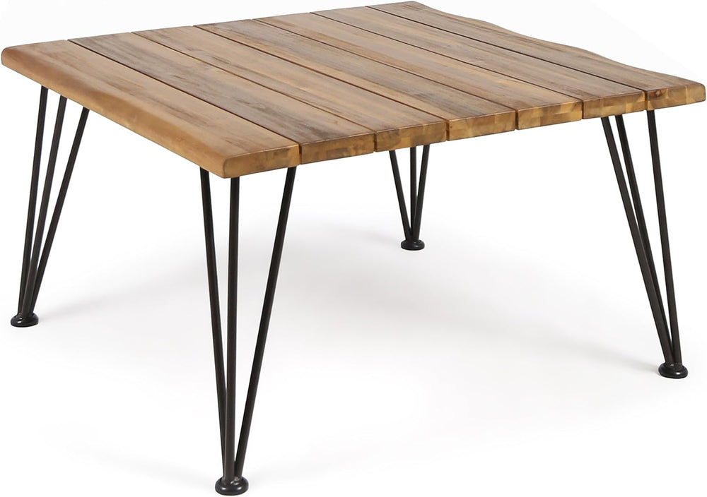 Christopher Knight Home Zion Outdoor Industrial Acacia Wood Coffee Table with...