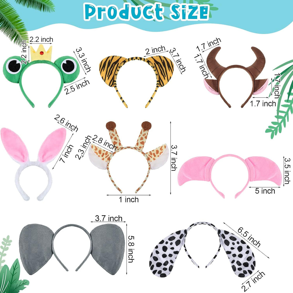 Yunsailing 28 Pcs Halloween Animal Ears Headbands Accessories for Adults