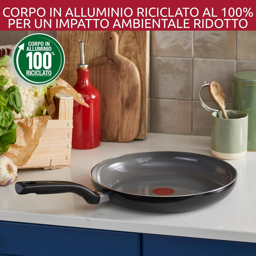 Lagostina Wok Drop 28 cm, Non-Stick Ceramic Coating, Optimal Smoothness, Easy...