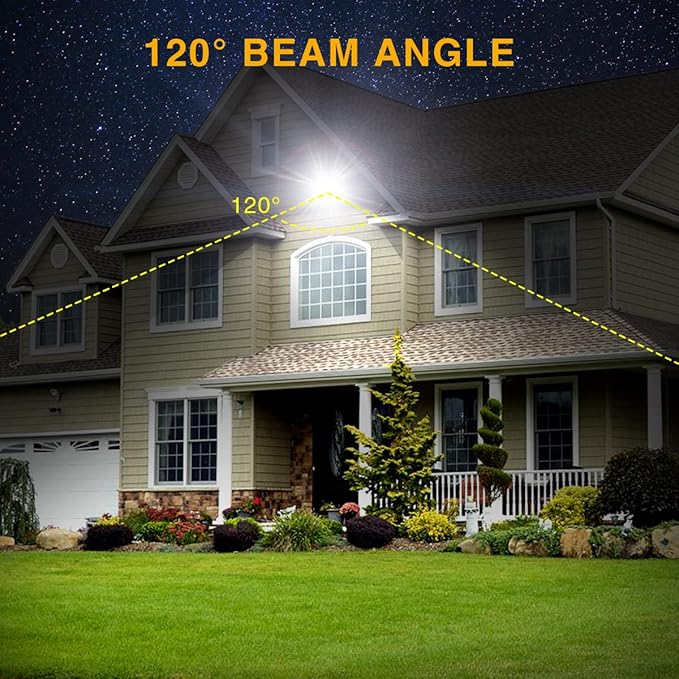 Onforu 120W LED Flood Light Outdoor, 12000LM Security Lights, IP66 Waterproof...
