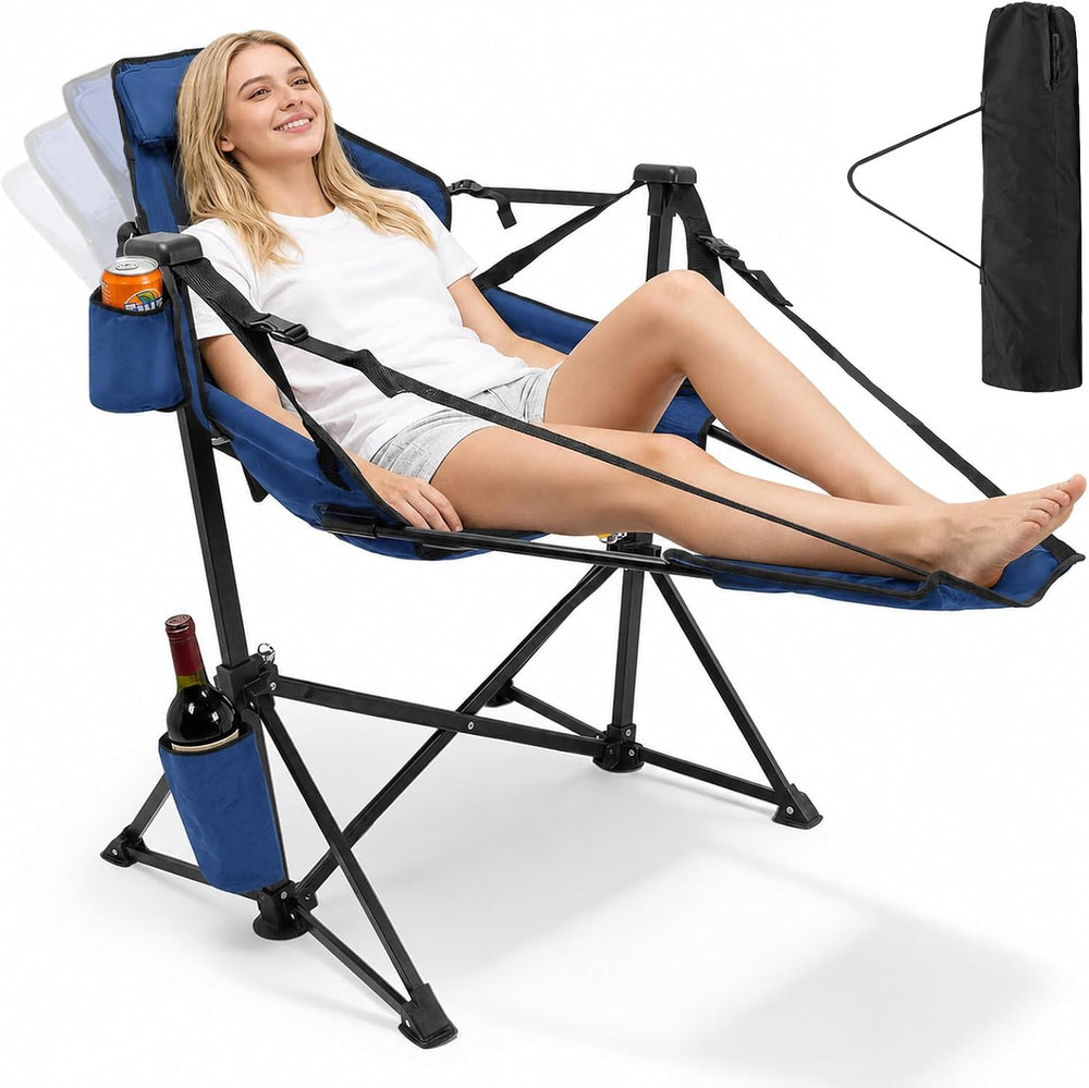 Hammock Camping Chair with Footrest, Oversized Swinging Chairs