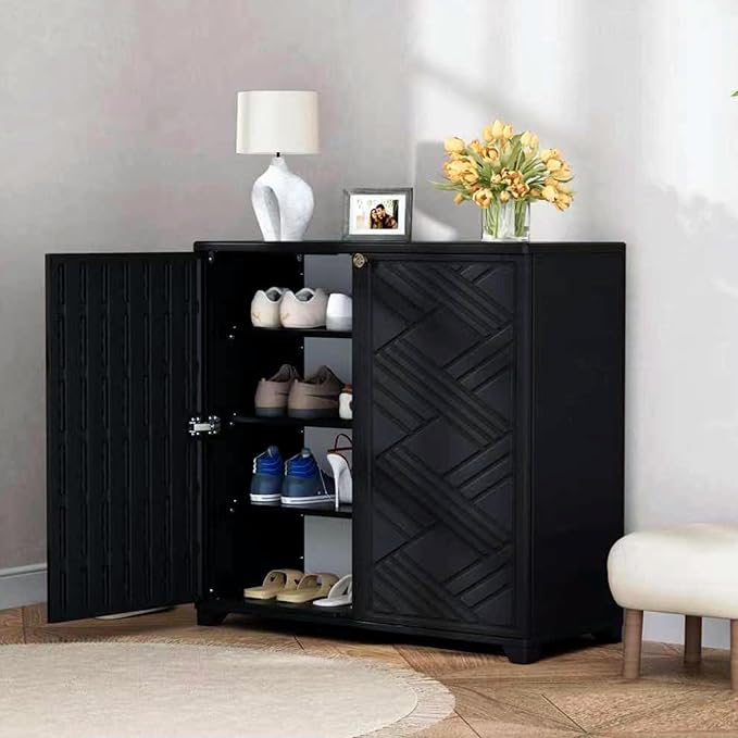 Storage Box Outdoor Caninet,Resin Indoor Storage Box Waterproof Outdoor Stora...