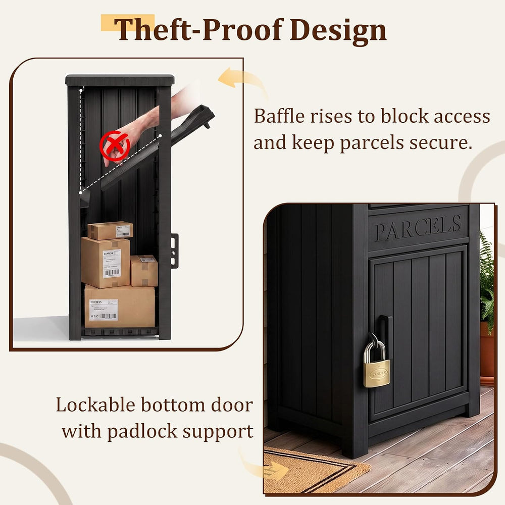 Package Delivery Boxes for Outside, 120 Gallon Outdoor Storage Box